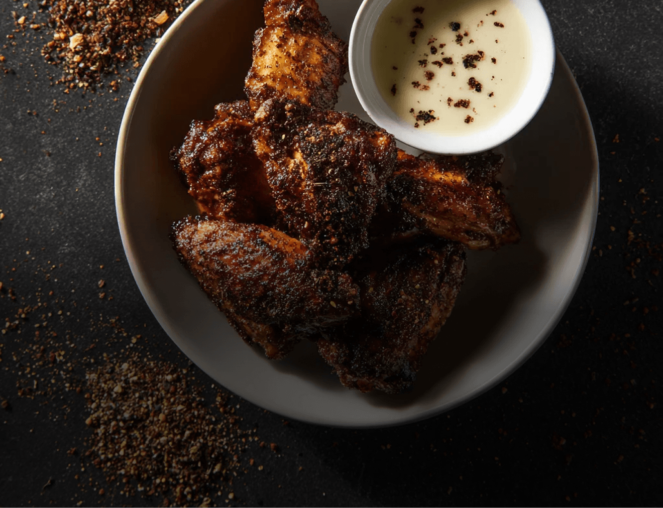 Coffee Pepper BBQ Chicken Wings